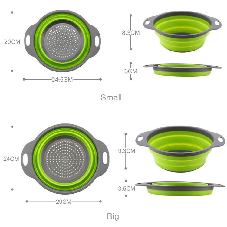 faltbares Gummisieb der Küche kitchen foldable rubber strainer